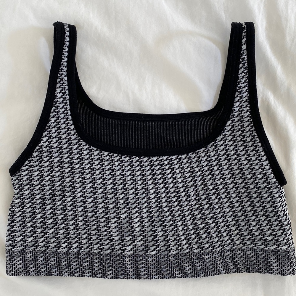 TLA by Morgan Stewart Houndstooth Sports Bra
